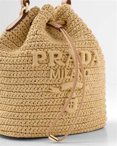 bucket prada original|prada raffia bucket.